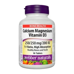 Ca, Mg i vitamin D3 a90 tbl Webber naturals
