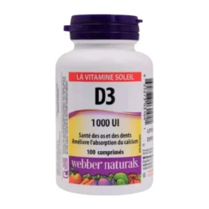 Vitamin D3 1000 IU tbl 100 Webber naturals