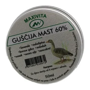Guščija mast 60% sa dodatkom eteričnih ulja 50ml MaxiVita