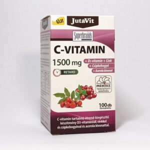 JUTAVIT Vitamin C 1500mg+Acerola+Šipurak+D3+Cink 100 Tableta