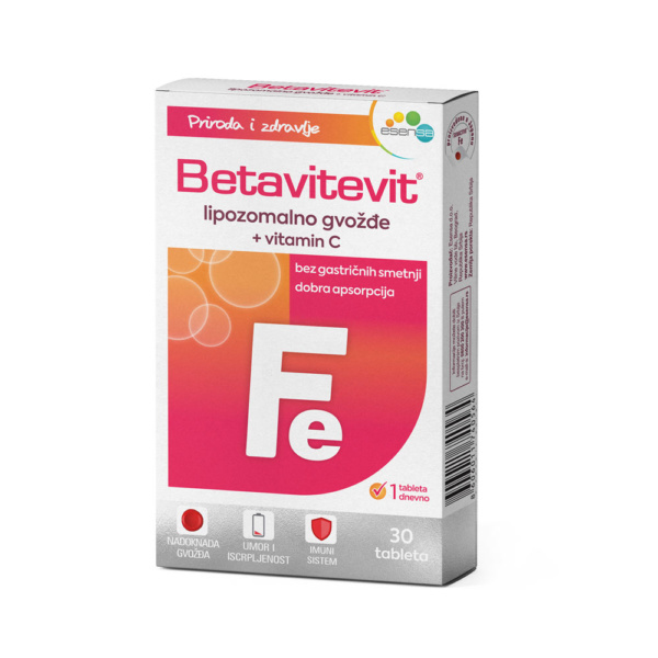 Betavitevit Liposomalno željezo+vitamin C a30
